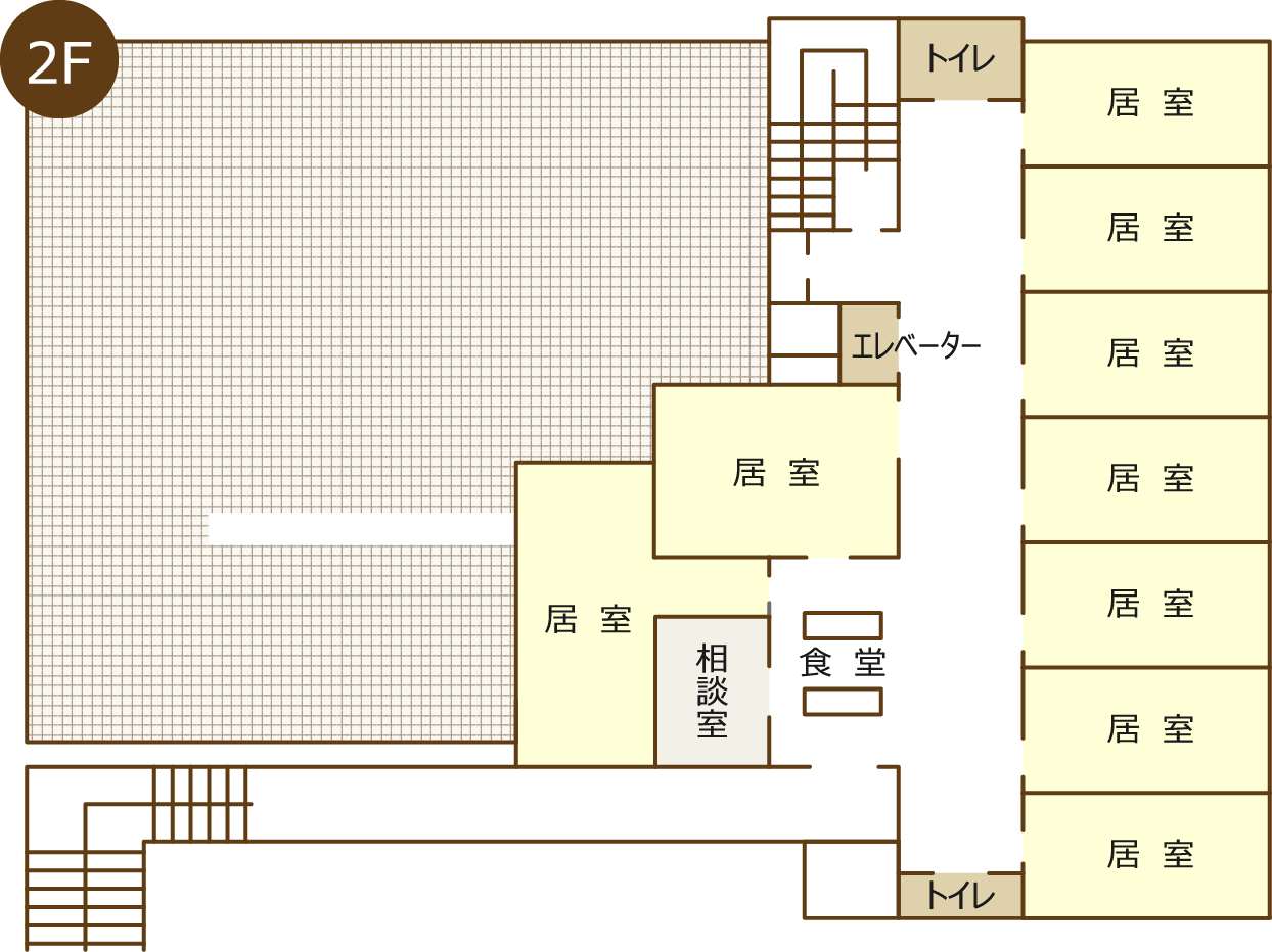 住宅型有料老人ホームあいりすのフロアマップ